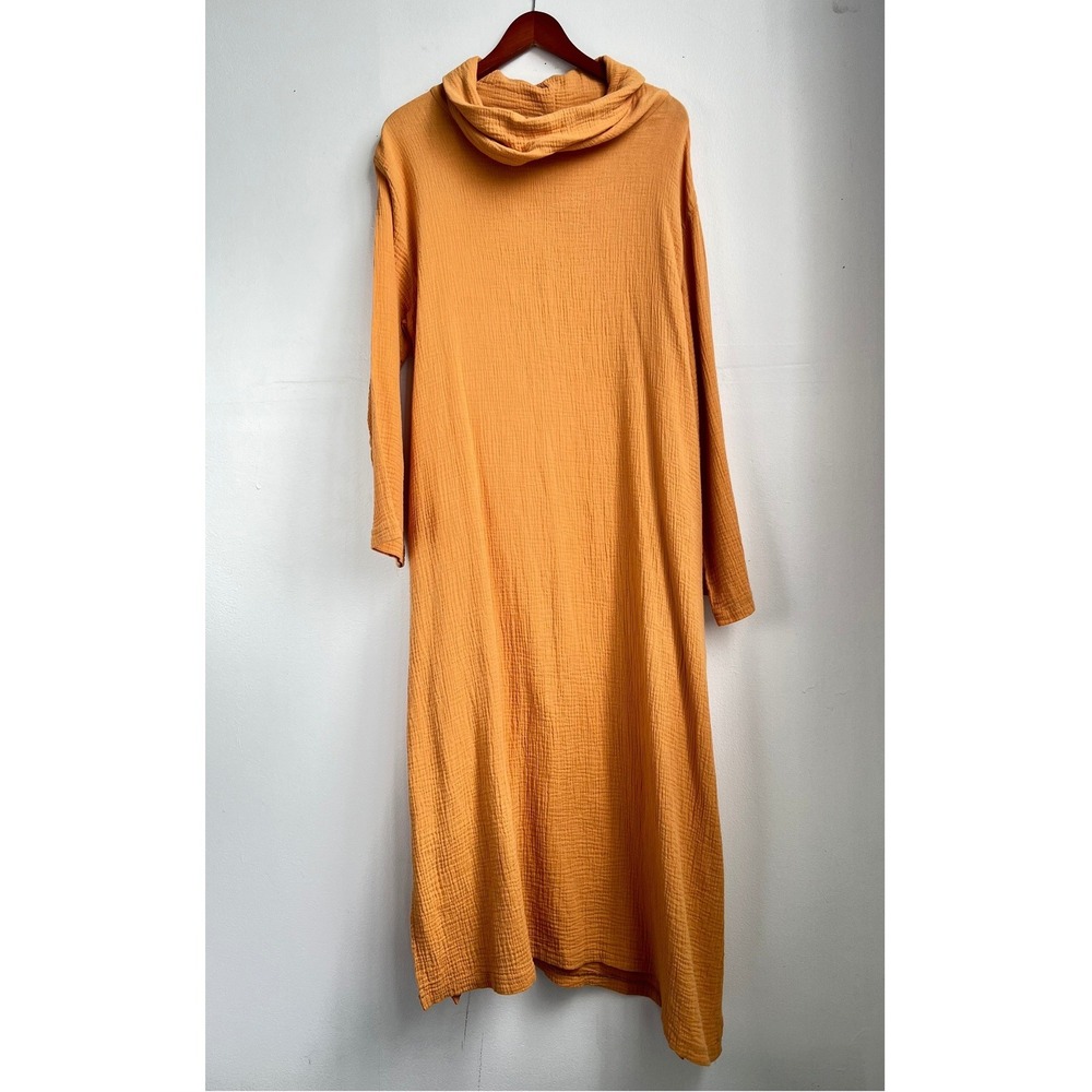 Zanzea Maxi Dress Cotton‎ Gauze Cowl Neck Long Sleeve XL Boho Lagenlook